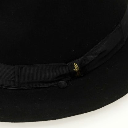 【中古】ボルサリーノ Borsalino ビーバー 中折れハット ブラック【 60 】【 状態ランクB 】【 メンズ 】