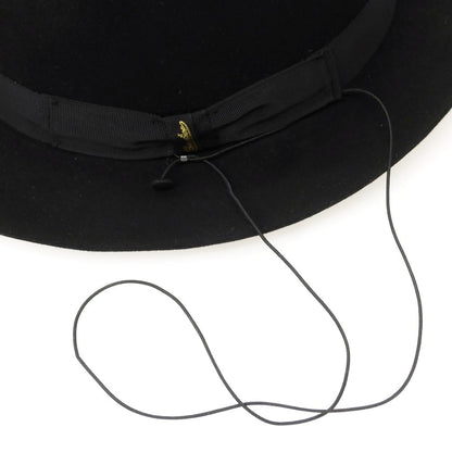 【中古】ボルサリーノ Borsalino ビーバー 中折れハット ブラック【 60 】【 状態ランクB 】【 メンズ 】