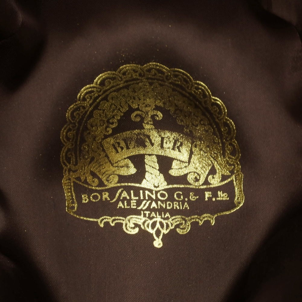 【中古】ボルサリーノ Borsalino ビーバー 中折れハット ブラック【 60 】【 状態ランクB 】【 メンズ 】