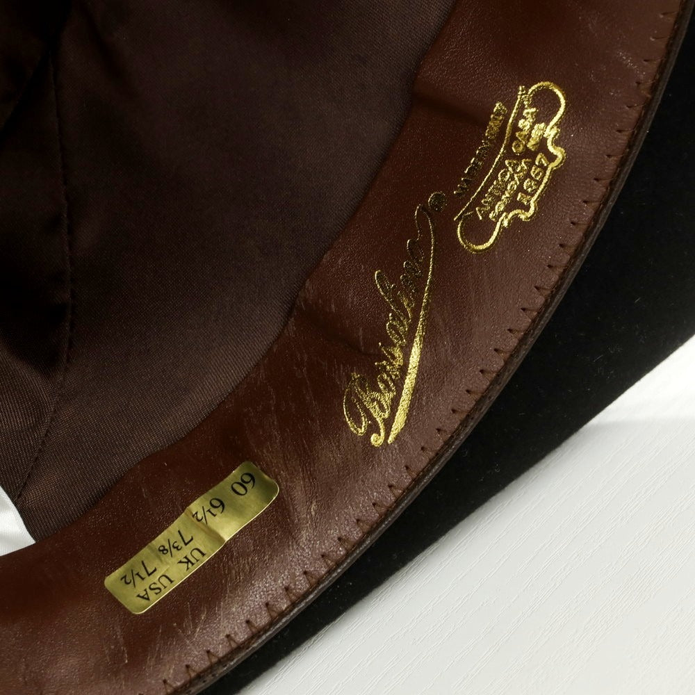 【中古】ボルサリーノ Borsalino ビーバー 中折れハット ブラック【 60 】【 状態ランクB 】【 メンズ 】