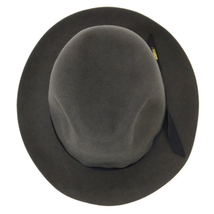 【中古】ボルサリーノ Borsalino ラビット 中折れハット ダークグレー【 60 】【 状態ランクB 】【 メンズ 】