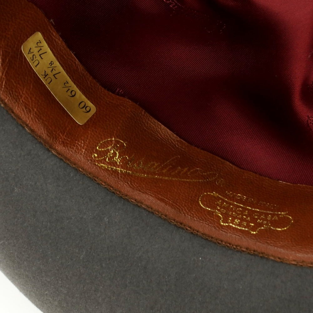 【中古】ボルサリーノ Borsalino ラビット 中折れハット ダークグレー【 60 】【 状態ランクB 】【 メンズ 】