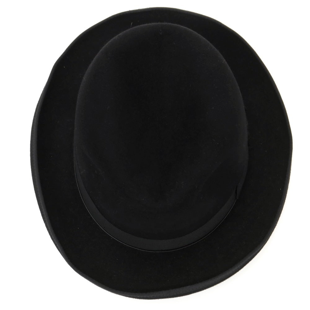 【中古】ボルサリーノ Borsalino RAIN PROOF LINE ラビット 中折れハット ブラック【 60 】【 状態ランクB 】【 メンズ 】