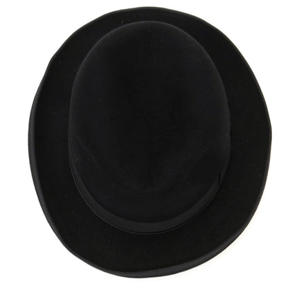 【中古】ボルサリーノ Borsalino RAIN PROOF LINE ラビット 中折れハット ブラック【 60 】【 状態ランクB 】【 メンズ 】