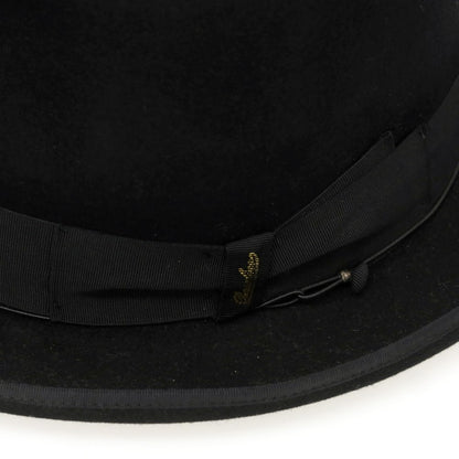 【中古】ボルサリーノ Borsalino RAIN PROOF LINE ラビット 中折れハット ブラック【 60 】【 状態ランクB 】【 メンズ 】
