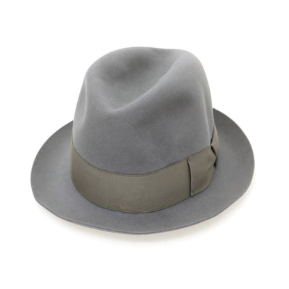 【中古】ボルサリーノ Borsalino ラビット系 ソフトボーラーハット グレー【 56 】【 状態ランクB 】【 メンズ 】