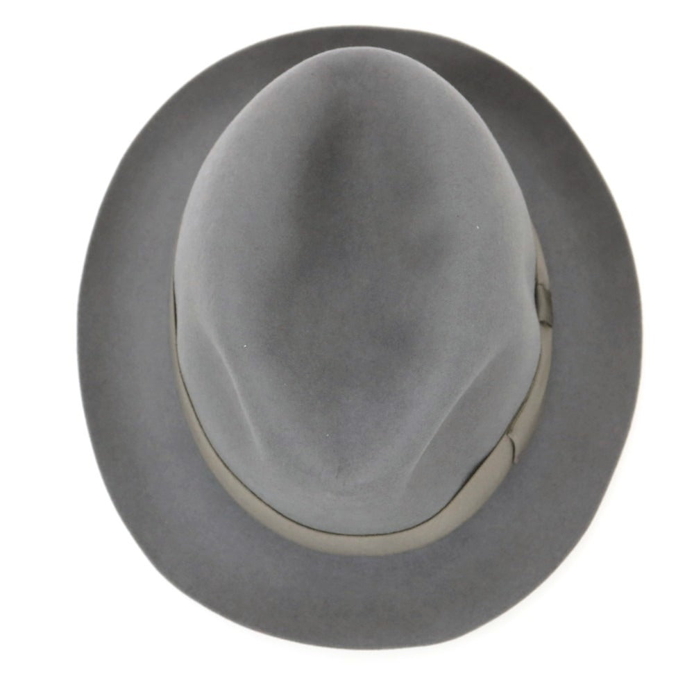 【中古】ボルサリーノ Borsalino ラビット系 ソフトボーラーハット グレー【 サイズ56 】【 状態ランクB 】【 メンズ 】 [BPD]
