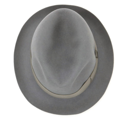 【中古】ボルサリーノ Borsalino ラビット系 ソフトボーラーハット グレー【 56 】【 状態ランクB 】【 メンズ 】