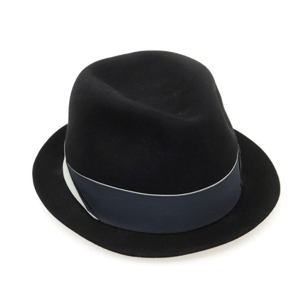 【中古】ボルサリーノ Borsalino ラビット 中折れハット ブラック【 60 】【 状態ランクA 】【 メンズ 】