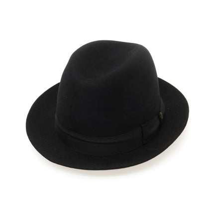 【中古】ボルサリーノ Borsalino ラビット 中折れハット ブラック【 59 】【 状態ランクB 】【 メンズ 】