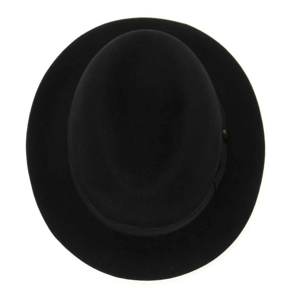 【中古】ボルサリーノ Borsalino ラビット 中折れハット ブラック【 59 】【 状態ランクB 】【 メンズ 】