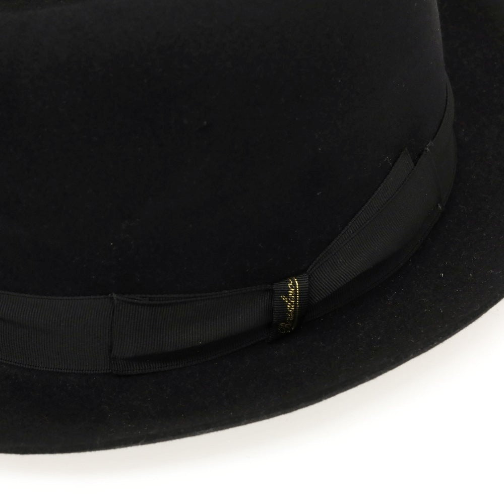 【中古】ボルサリーノ Borsalino ラビット 中折れハット ブラック【 59 】【 状態ランクB 】【 メンズ 】