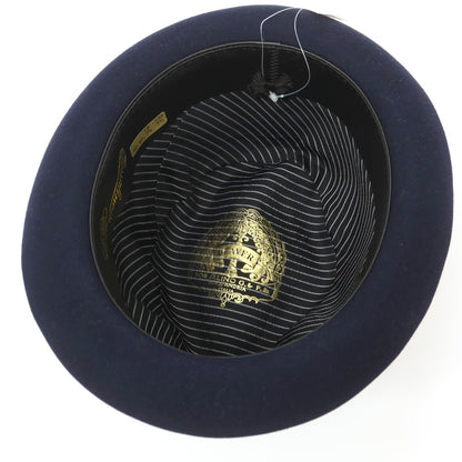 【中古】ボルサリーノ Borsalino ビーバー 中折れハット ネイビー【 60 】【 状態ランクA 】【 メンズ 】