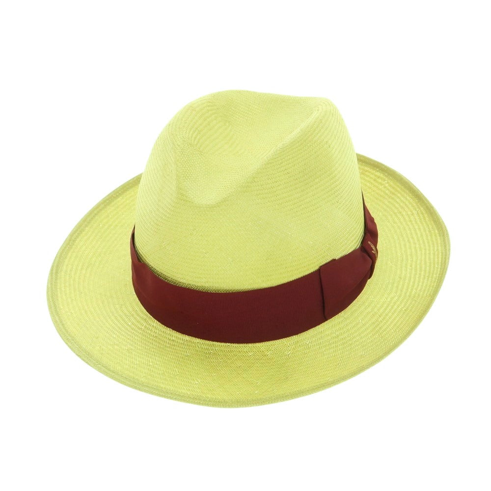 [Used] Borsalino Panama Hat Light Green x Bordeaux [L] [Condition Rank A] [Men&