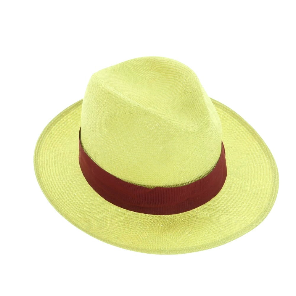 [Used] Borsalino Panama Hat Light Green x Bordeaux [L] [Condition Rank A] [Men&