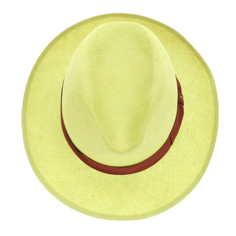 [Used] Borsalino Panama Hat Light Green x Bordeaux [L] [Condition Rank A] [Men&