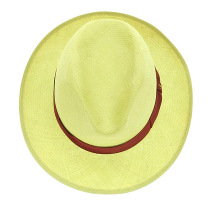 [Used] Borsalino Panama Hat Light Green x Bordeaux [L] [Condition Rank A] [Men&