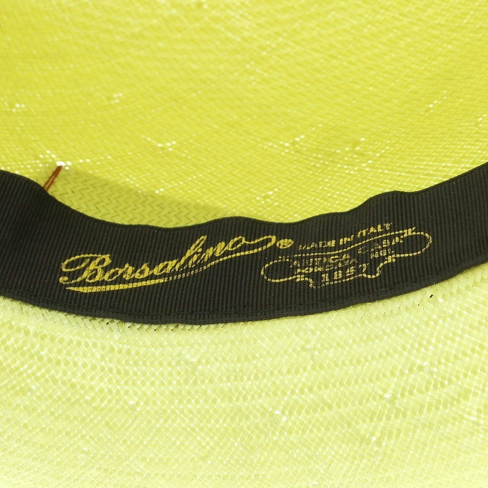 [Used] Borsalino Panama Hat Light Green x Bordeaux [L] [Condition Rank A] [Men&