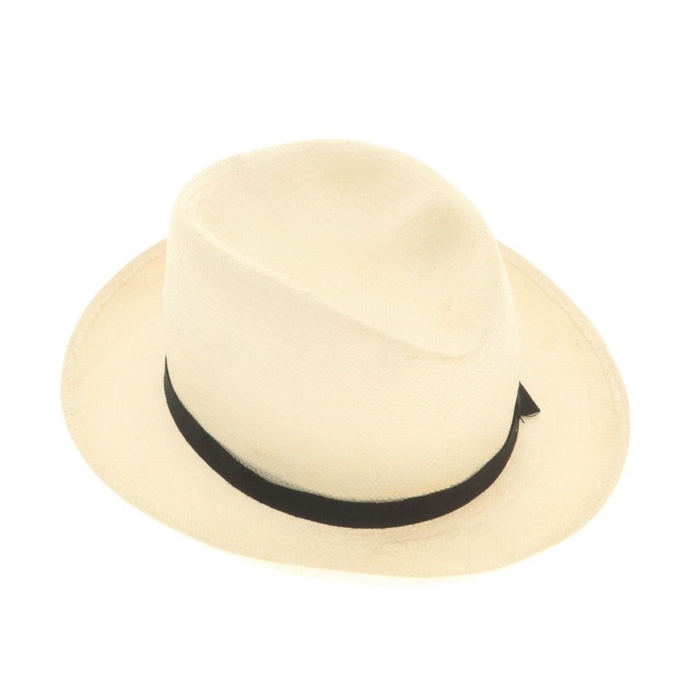 【中古】ボルサリーノ Borsalino ペーパー ストローハット ナチュラル【 L 】【 状態ランクD 】【 メンズ 】 [CPD]