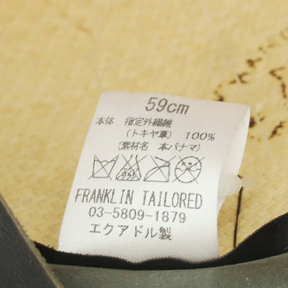 【中古】フランクリンテーラード FRANKLIN TAILORED エクアドル製 パナマハット ナチュラルxブラック【 59 】【 状態ランクB 】【 メンズ 】