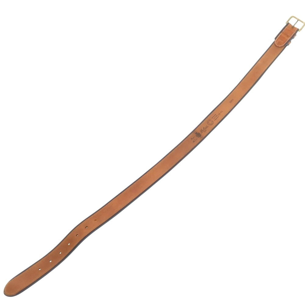 【中古】フェリージ Felisi レザー ベルト ブラウンxネイビー【 90 】【 状態ランクC 】【 メンズ 】