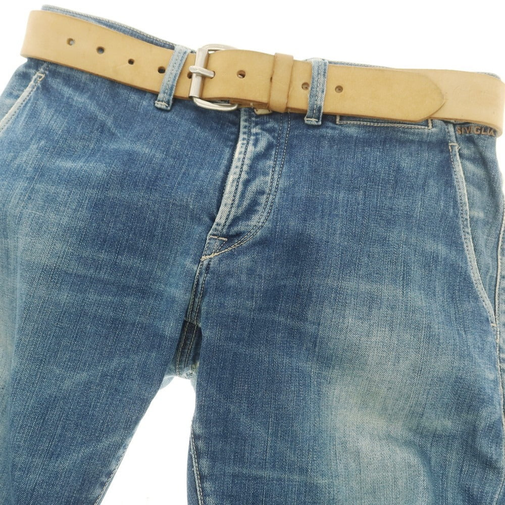 【中古】フェリージ Felisi ヌバックレザー ベルト ベージュ【 90 】【 状態ランクD 】【 メンズ 】