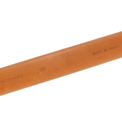 【中古】テス TES カーフ シルバーバックル ベルト ダークブラウン【 90 】【 状態ランクB 】【 メンズ 】