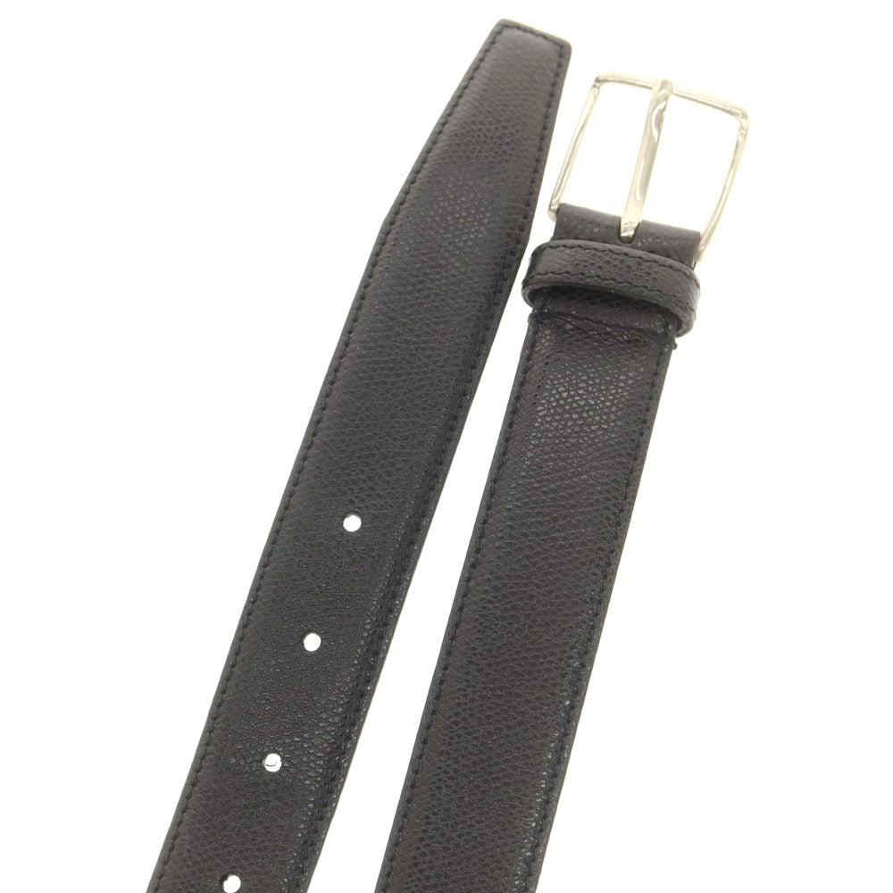 【中古】サーロバート SIR ROBERT 型押しレザー ベルト ブラック【 95 】【 状態ランクA 】【 メンズ 】