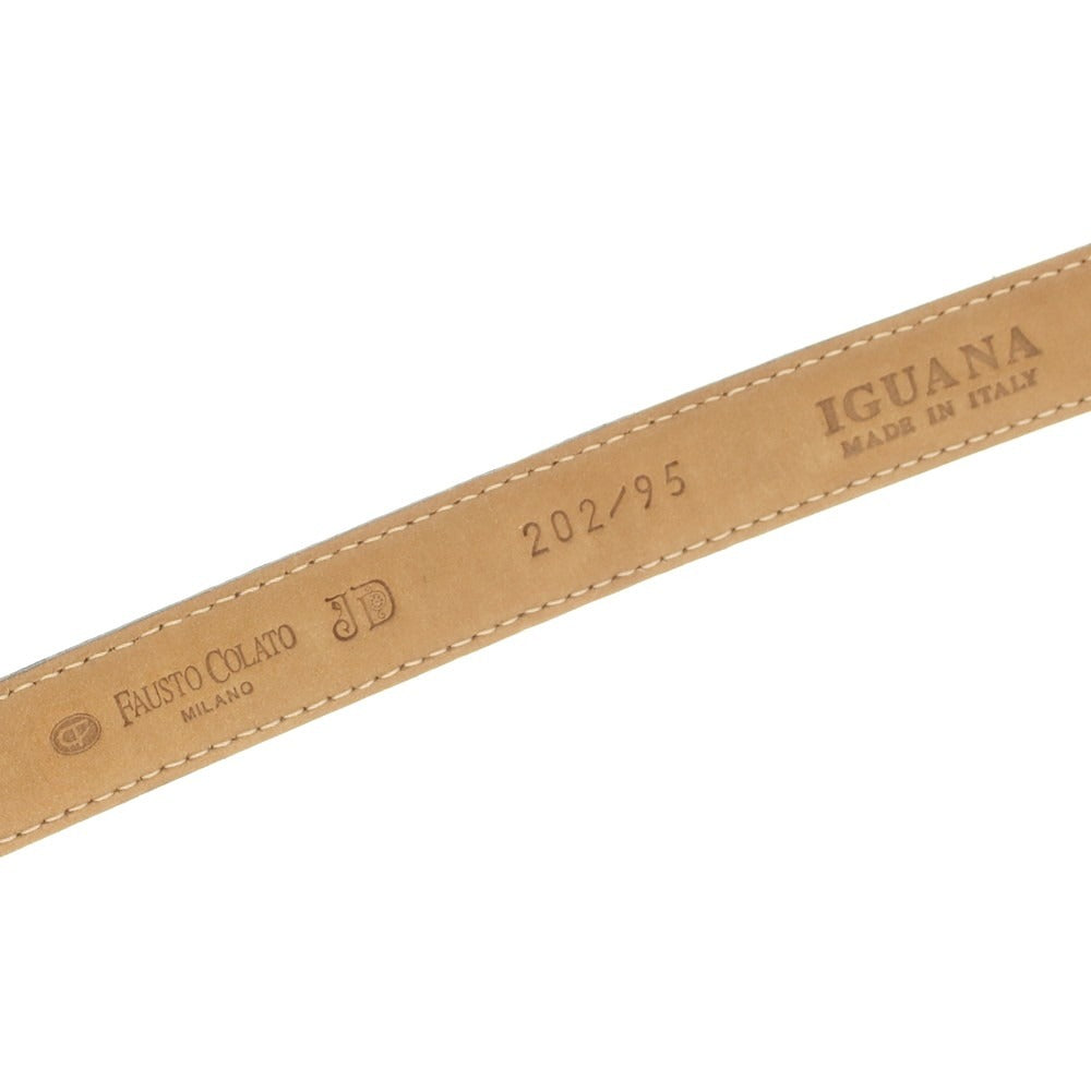 【中古】ファウスト コラート Fausto Colato イグアナレザー ベルト ダークブラウン【 95 】【 状態ランクB 】【 メンズ 】