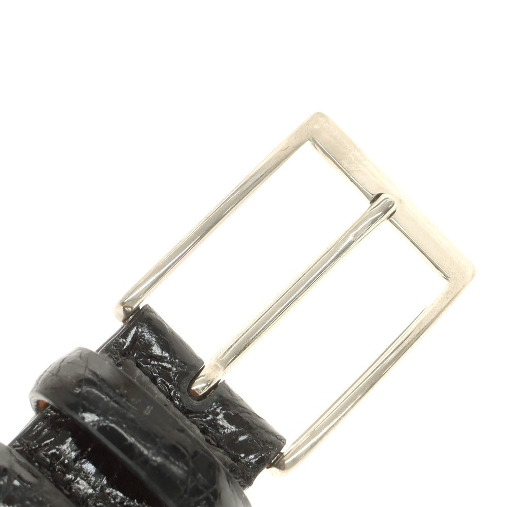 【中古】アンドレア ダミコ Andrea DAMICO リアルクロコダイル ベルト ブラック【 90 】【 状態ランクB 】【 メンズ 】