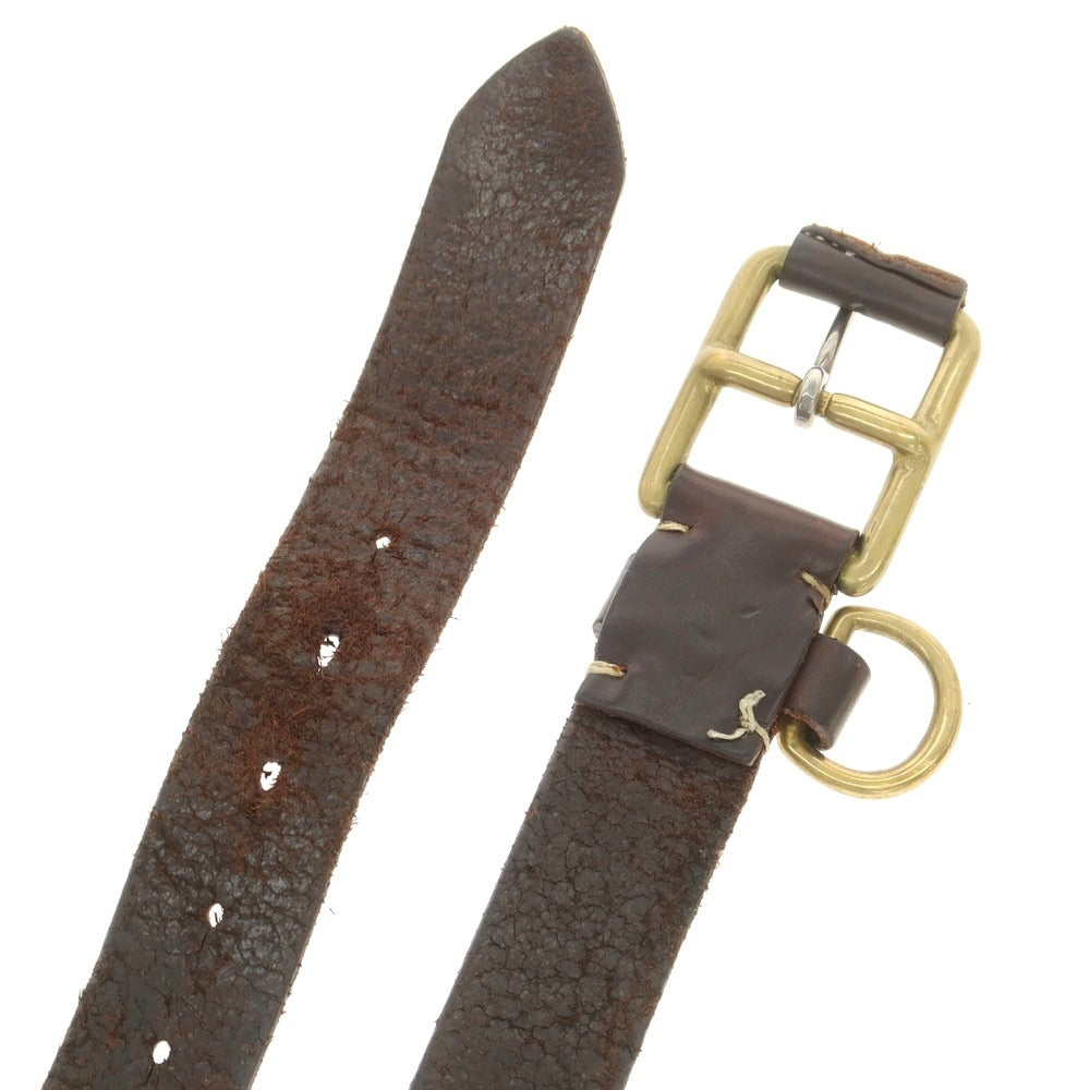 【中古】ユケテン YUKETEN レザー ベルト ダークブラウン【 90 】【 状態ランクC 】【 メンズ 】