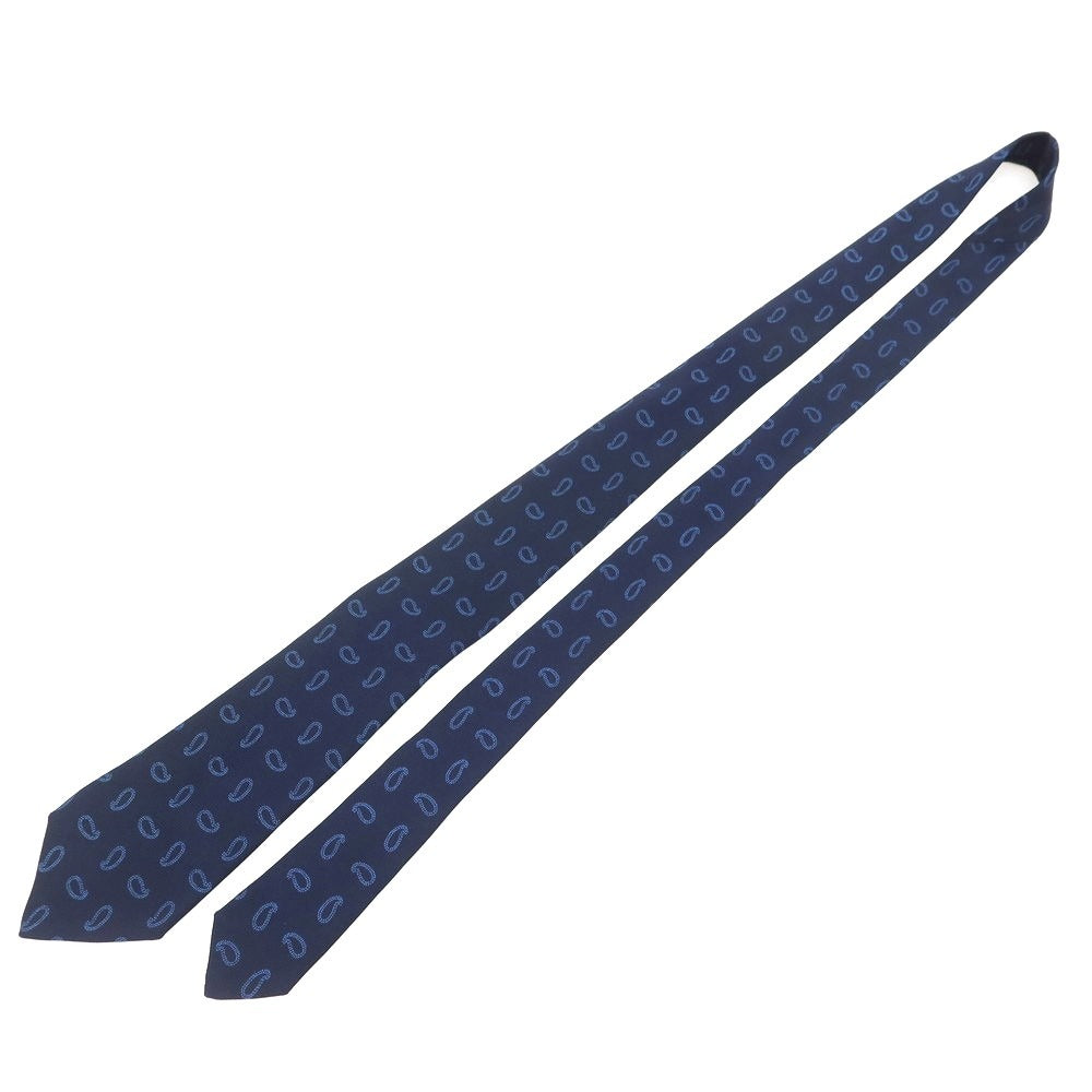 [Used] Kiton Quattro Pieghe Silk Paisley Small Pattern Necktie Navy x Blue [Condition Rank B] [Men&