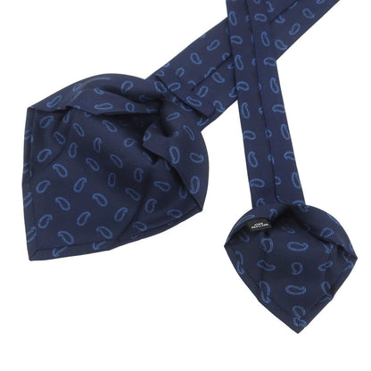 [Used] Kiton Quattro Pieghe Silk Paisley Small Pattern Necktie Navy x Blue [Condition Rank B] [Men&