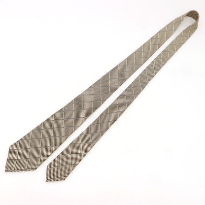 [Used] Luigi Borrelli Silk Checkered Necktie Beige x Brown [Condition Rank A] [Men&