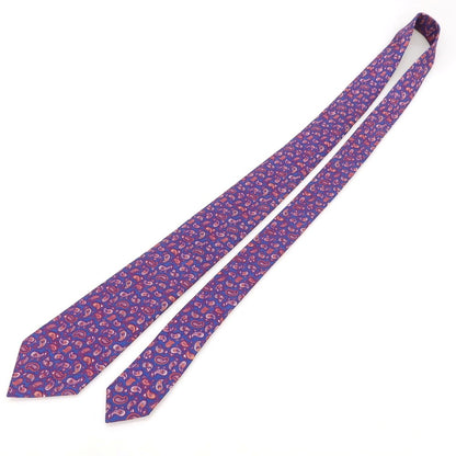 [Used] Luigi Borrelli Silk Paisley Pattern Necktie Blue x Purple [Condition Rank B] [Men&