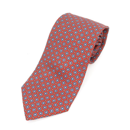 [Used] EGCAPPELLI PATRIZIO C NAPOLI all-over print necktie, red x blue [Condition: B] [Men&