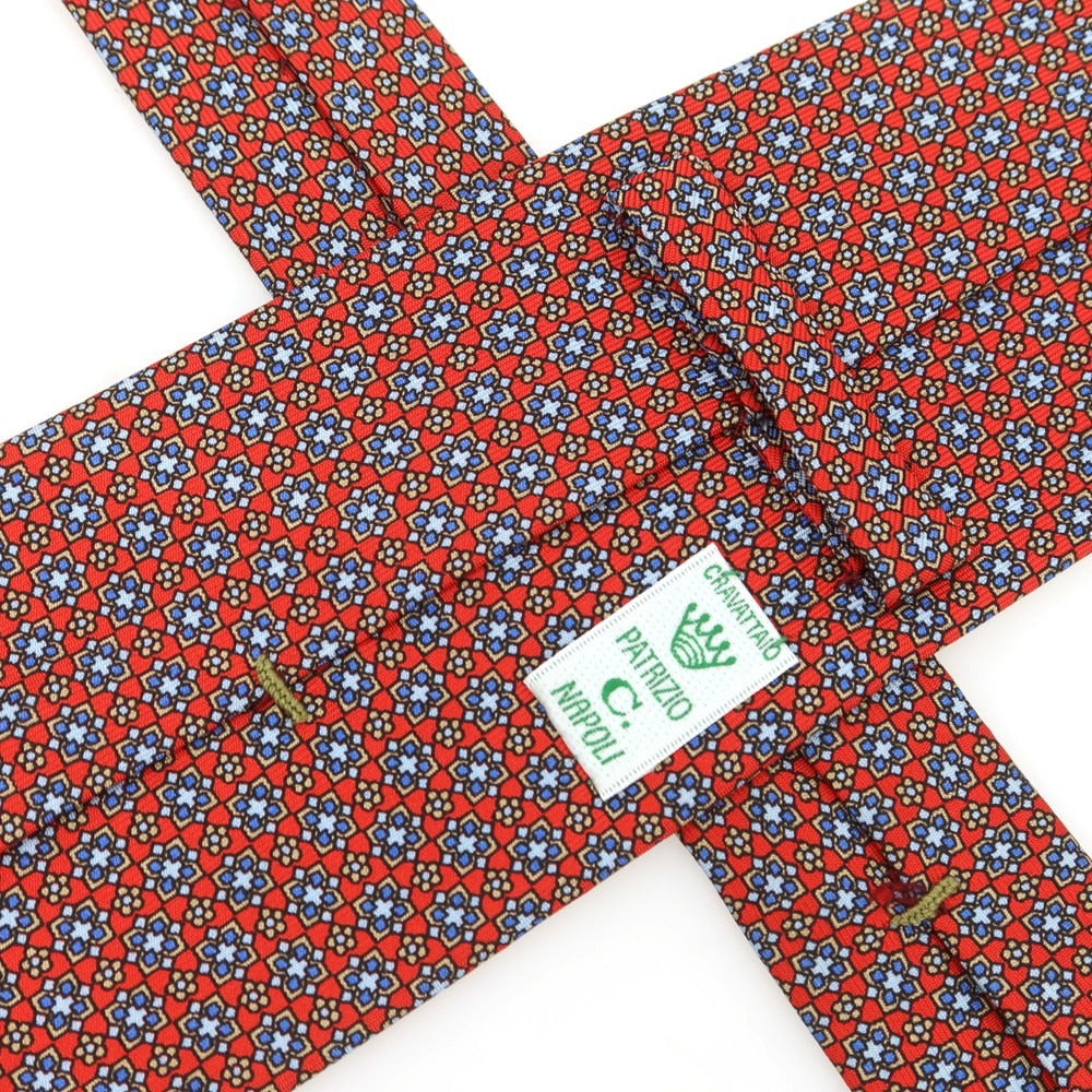 [Used] EGCAPPELLI PATRIZIO C NAPOLI all-over print necktie, red x blue [Condition: B] [Men&