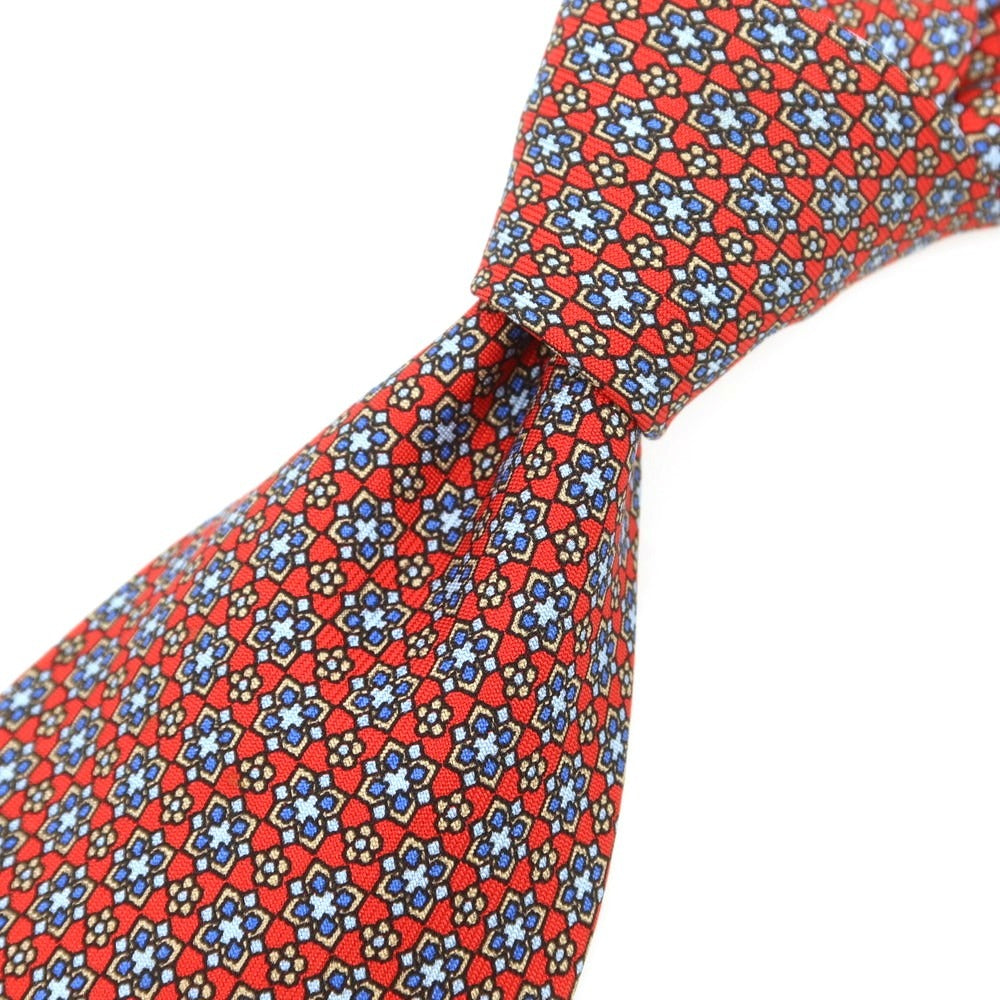 [Used] EGCAPPELLI PATRIZIO C NAPOLI all-over print necktie, red x blue [Condition: B] [Men&