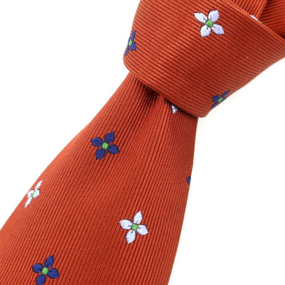 [Used] EGCAPPELLI PATRIZIO C NAPOLI Quattro Pieghe Small Pattern Tie Terracotta [Condition Rank B] [Men&