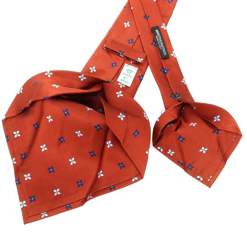 [Used] EGCAPPELLI PATRIZIO C NAPOLI Quattro Pieghe Small Pattern Tie Terracotta [Condition Rank B] [Men&
