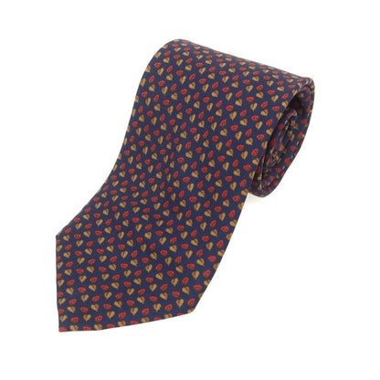 [Used] EGCAPPELLI Silk Print Small Pattern Necktie Dark Navy x Red [Condition Rank B] [Men&