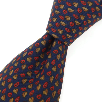 [Used] EGCAPPELLI Silk Print Small Pattern Necktie Dark Navy x Red [Condition Rank B] [Men&