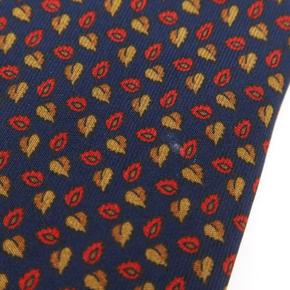 [Used] EGCAPPELLI Silk Print Small Pattern Necktie Dark Navy x Red [Condition Rank B] [Men&