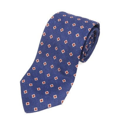 [Used] Nicky Silk Linen Small Pattern Necktie Navy x Red [Condition Rank B] [Men&