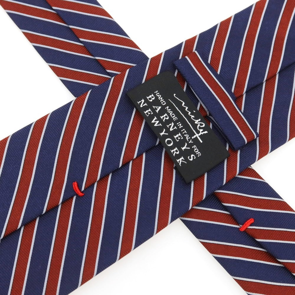 [Used] Nicky Silk Striped Necktie Navy x Red [Condition Rank A] [Men&
