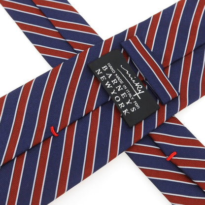 [Used] Nicky Silk Striped Necktie Navy x Red [Condition Rank A] [Men&