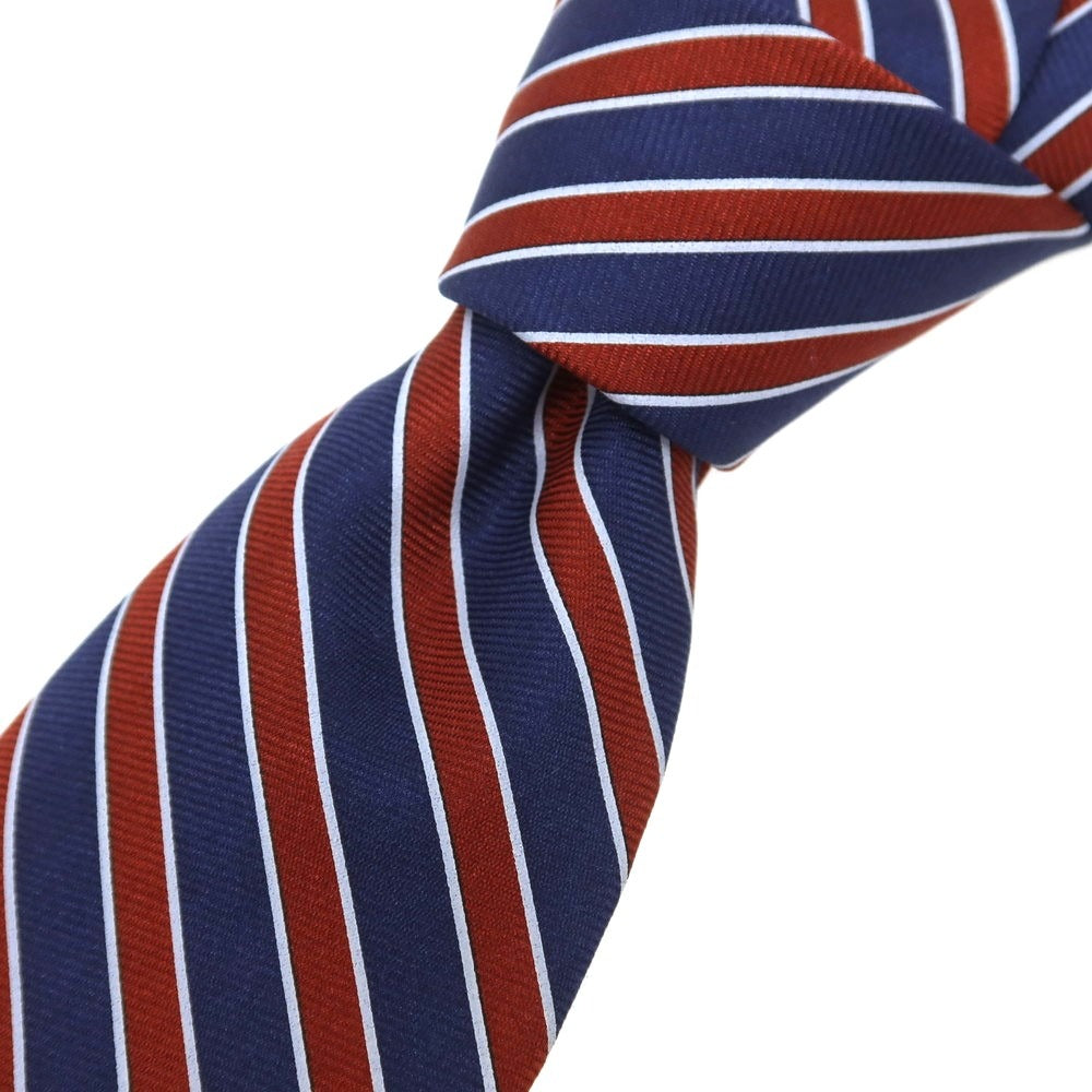 [Used] Nicky Silk Striped Necktie Navy x Red [Condition Rank A] [Men&