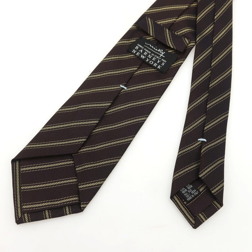 [Used] Nicky Silk Striped Necktie Dark Brown x Navy [Condition Rank A] [Men&