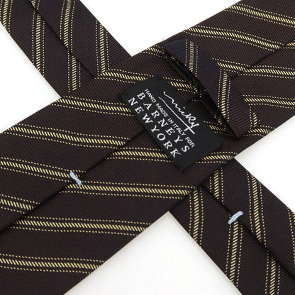 [Used] Nicky Silk Striped Necktie Dark Brown x Navy [Condition Rank A] [Men&