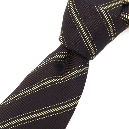 [Used] Nicky Silk Striped Necktie Dark Brown x Navy [Condition Rank A] [Men&